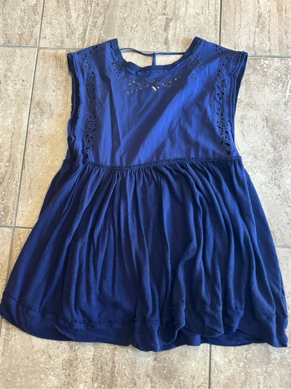 Free People Bella babydoll cotton linen top